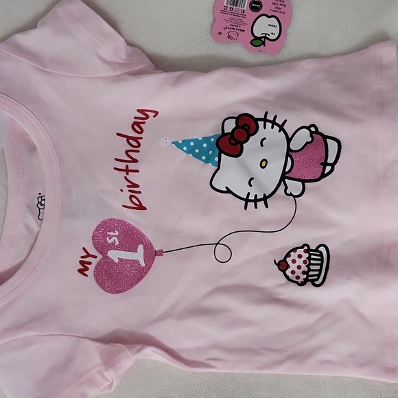 Hello Kitty Pink Birthday Short Sleeve Tee - Picture 2 of 4